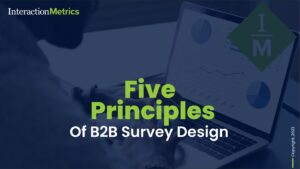 man at computer with title five principles of b2b survey design
