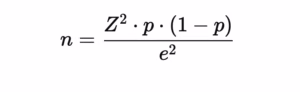 A formula you can use to calculate sample size