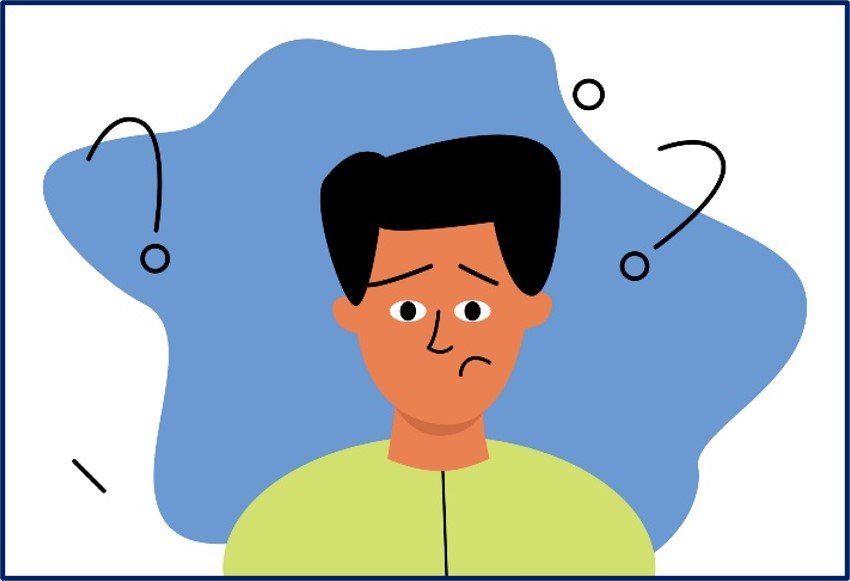 illustration of man thinking and questioning DEI initiatives