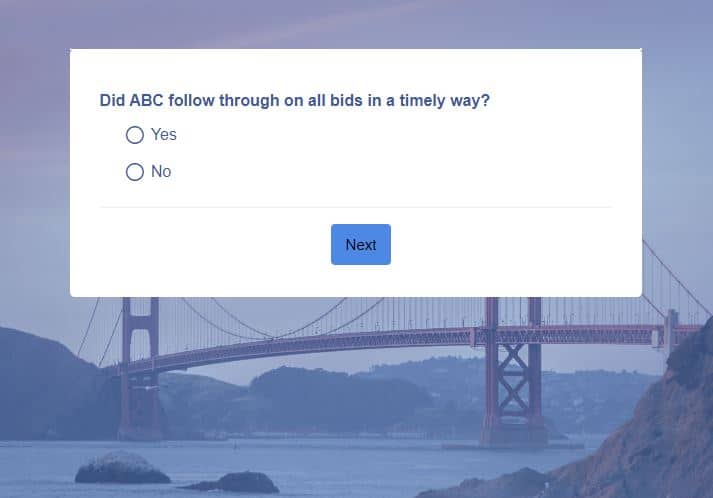 example of customer satisfaction surveys from Interaction Metrics