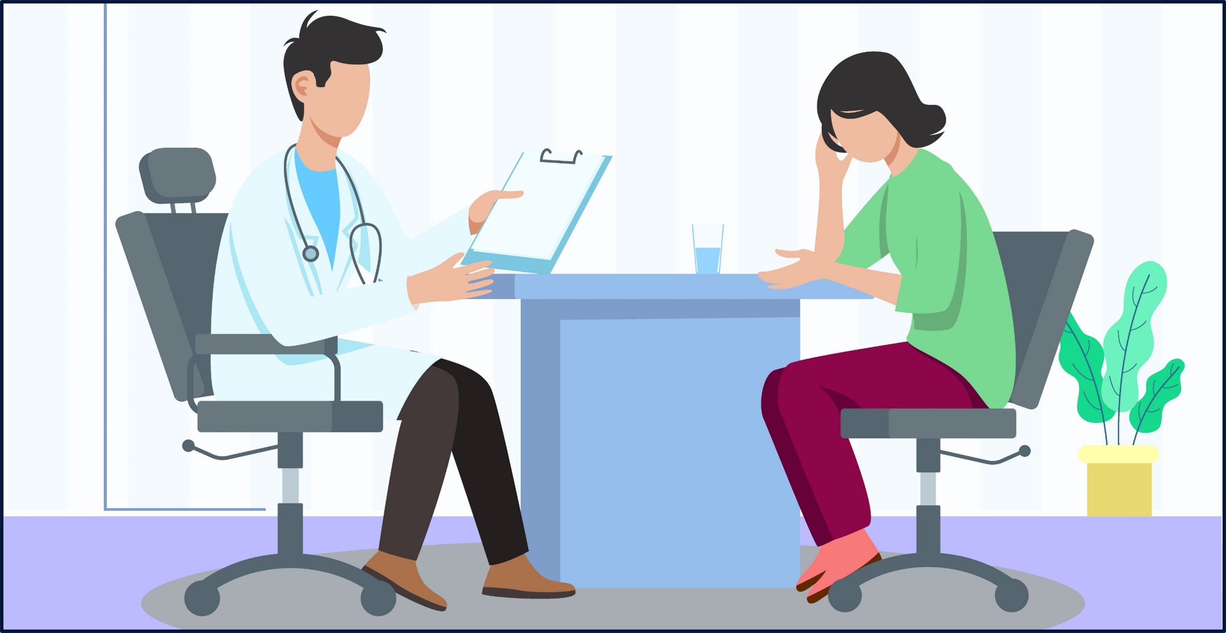 doctor giving a questionnaire with survey question bias