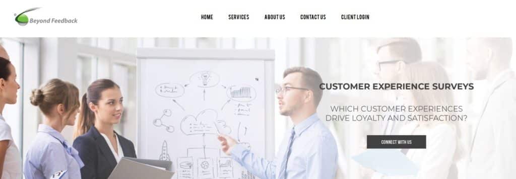 Screenshot from Beyond Feedback, a company that specializes in customer satisfaction surveys.