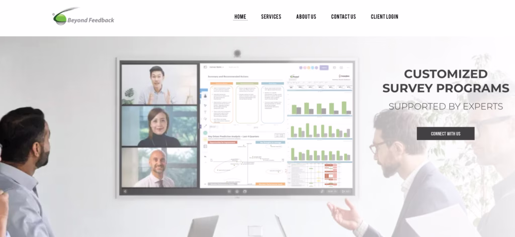 Screenshot from Beyond Feedback, a company that specializes in customer satisfaction surveys.