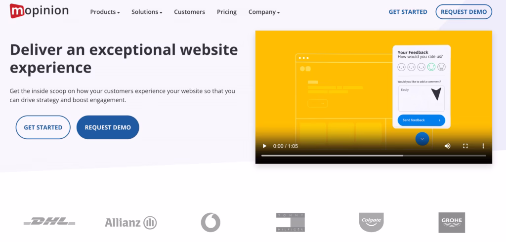 Mopinion website screenshot