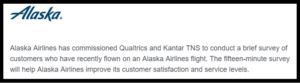Airline survey introduction example showing why long survey requests should be shortened for better response rates.