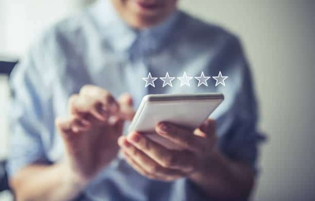 person taking a customer success survey from interaction metrics