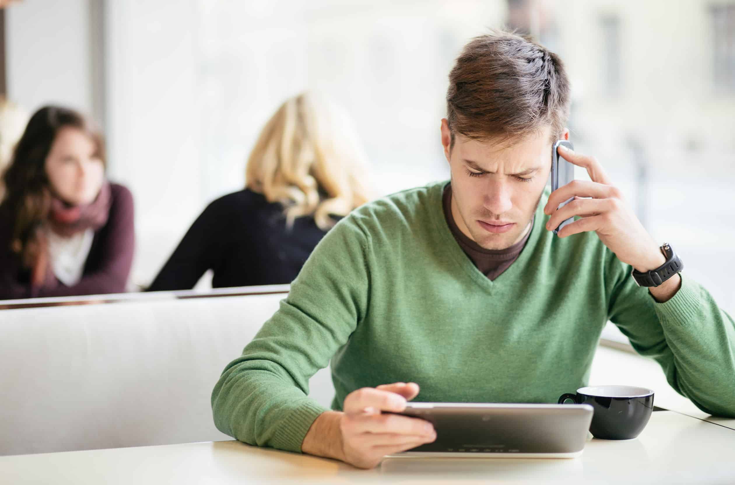 customer service rep refining his customer service strategy