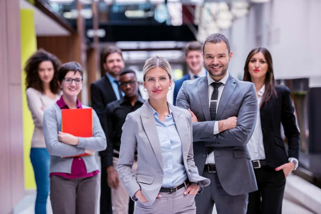 group of business clients
