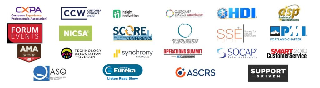 List of logos where Martha Brooke, founder of Interaction Metrics, has spoken