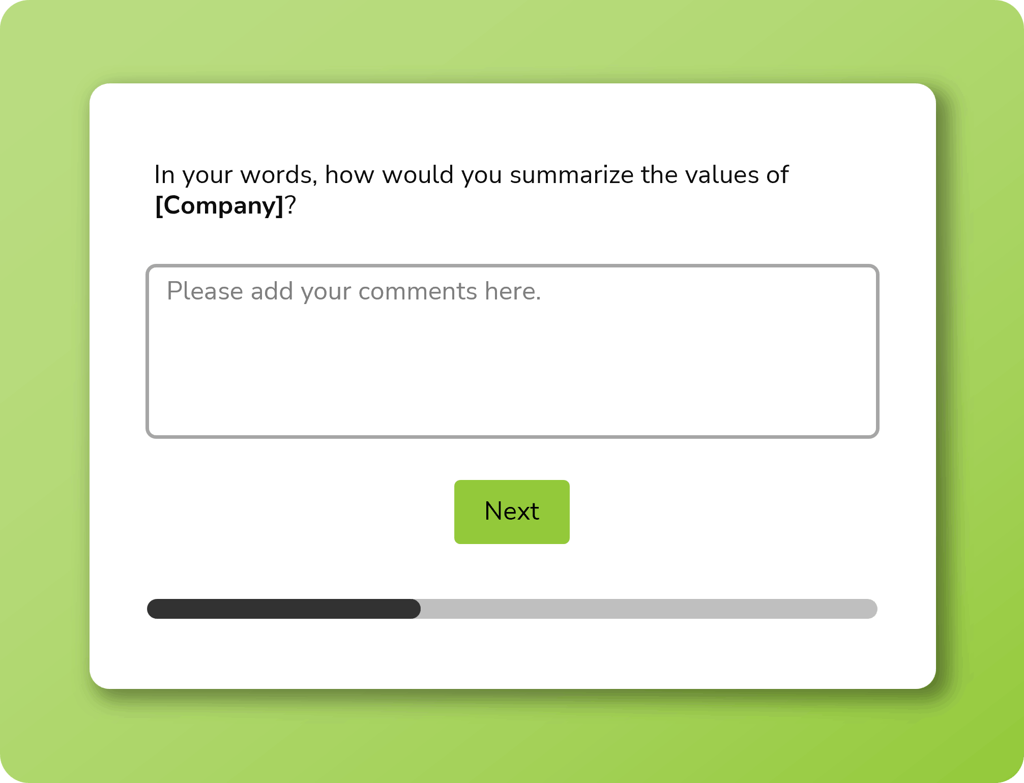 Workplace culture survey example from Interaction Metrics for measuring employee values, behaviors, and team dynamics